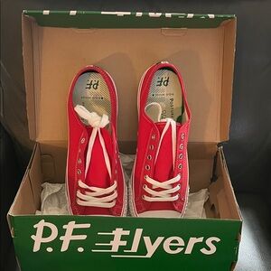 P.F. Flyers Vibrant Red Canvas Sneakers